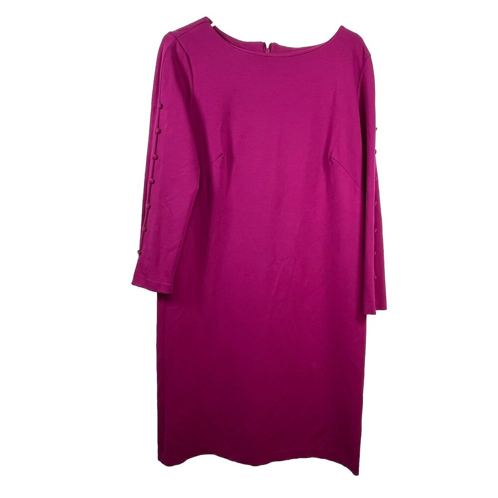 Chicos Fuchsia Button 3/4 sleeve tailored dress   1 Top M 6 8